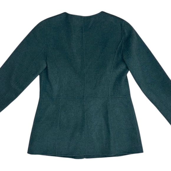 Talbots | Women’s Wool Blend Teal Crop Blazer Jacket - Size 2 - NWOT - Picture 4 of 6
